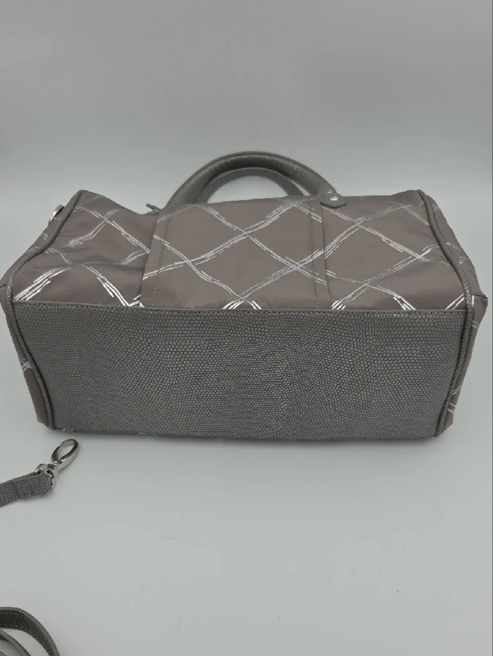 Vera Bradley Gray Quilted Pattern Convertible Shoulder Bag